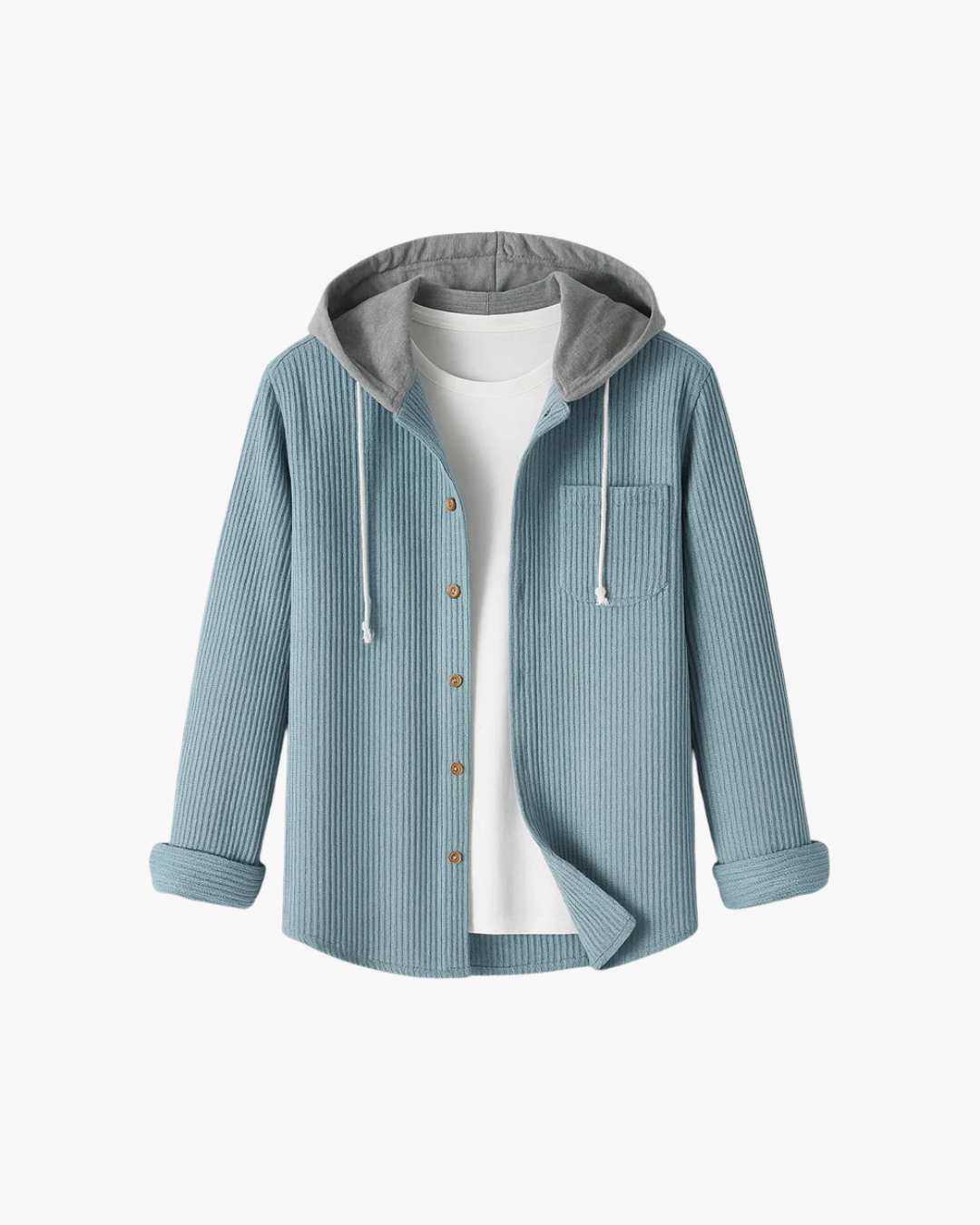 Miles Corduroy Hooded Shirt