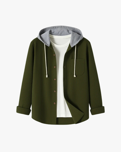 Miles Corduroy Hooded Shirt