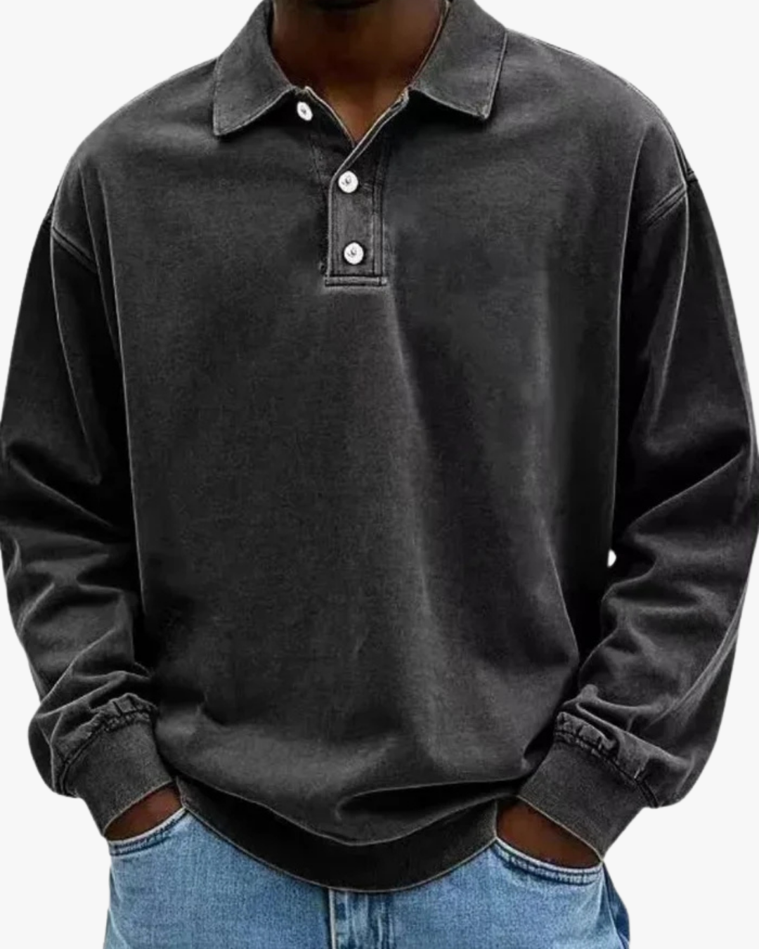 Tyler Canyon Mist Long Sleeve Polo