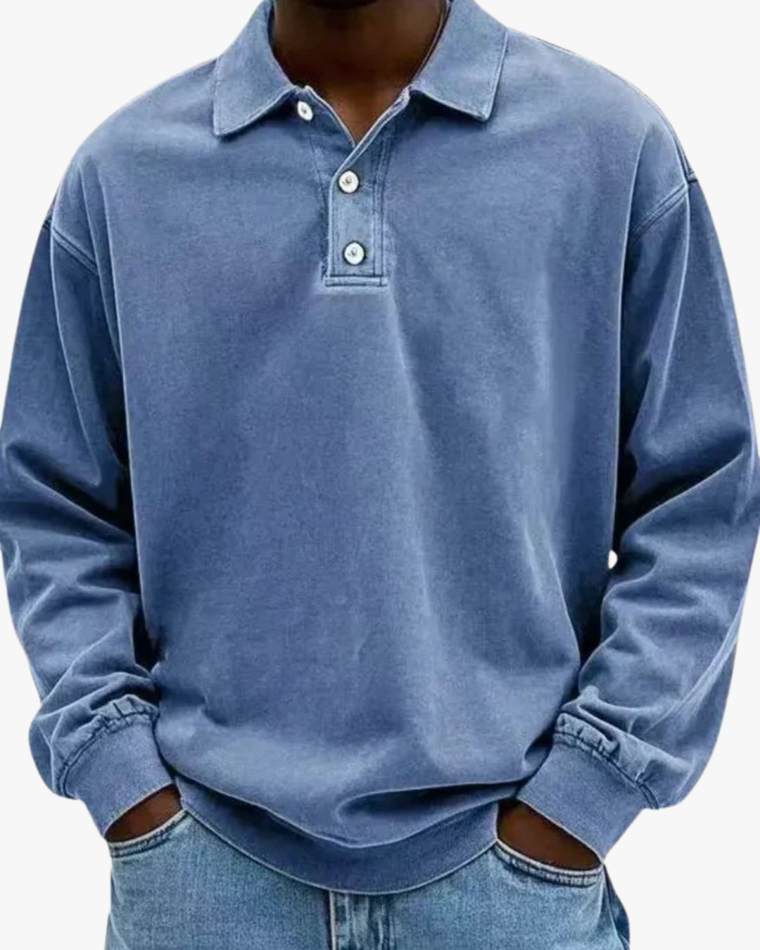 Tyler Canyon Mist Long Sleeve Polo