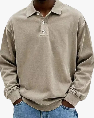 Tyler Canyon Mist Long Sleeve Polo
