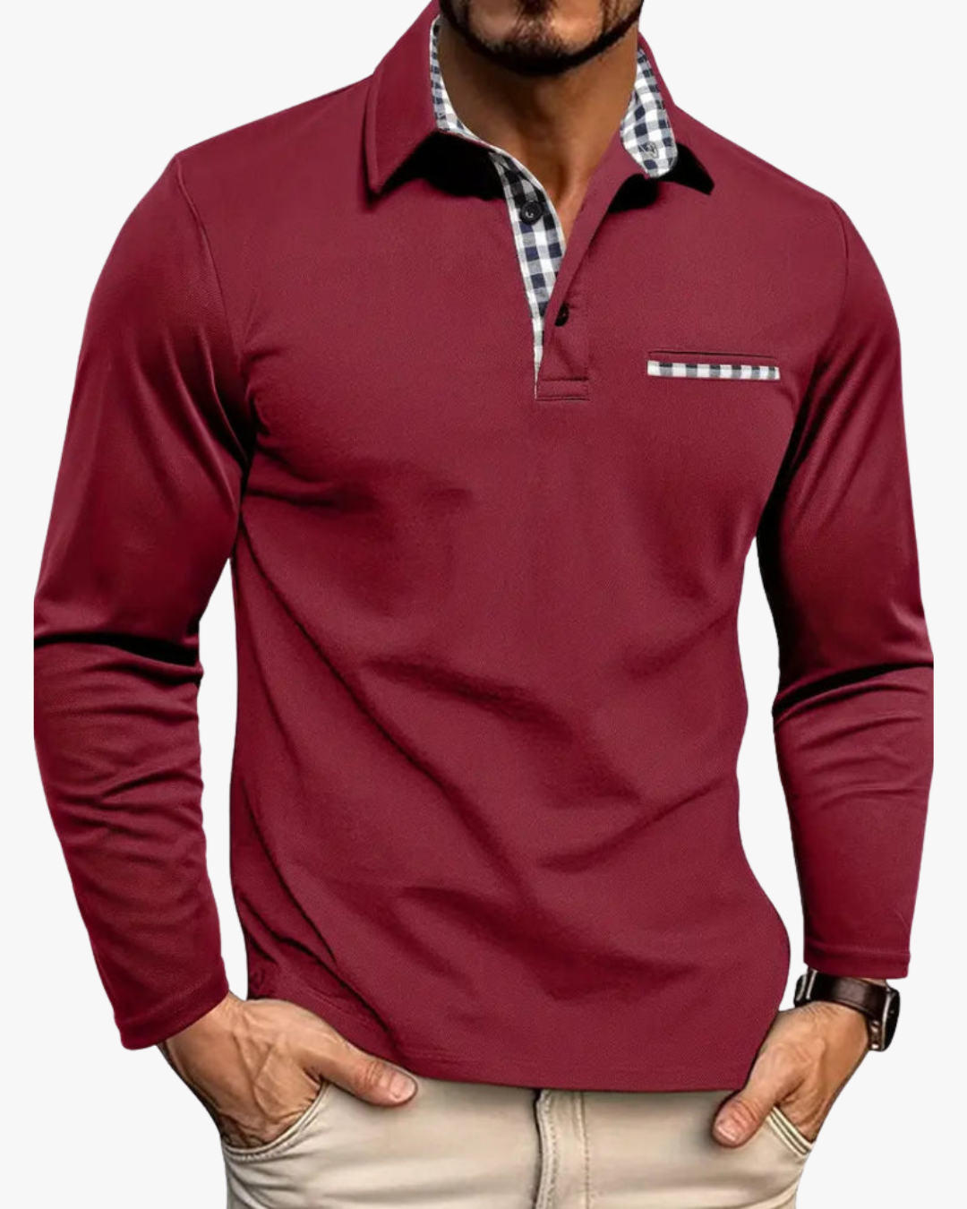 Long-Sleeve Polo