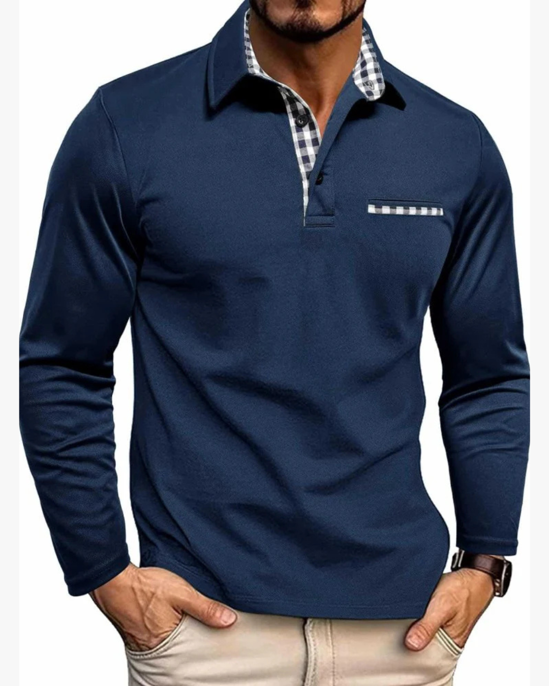 Long-Sleeve Polo