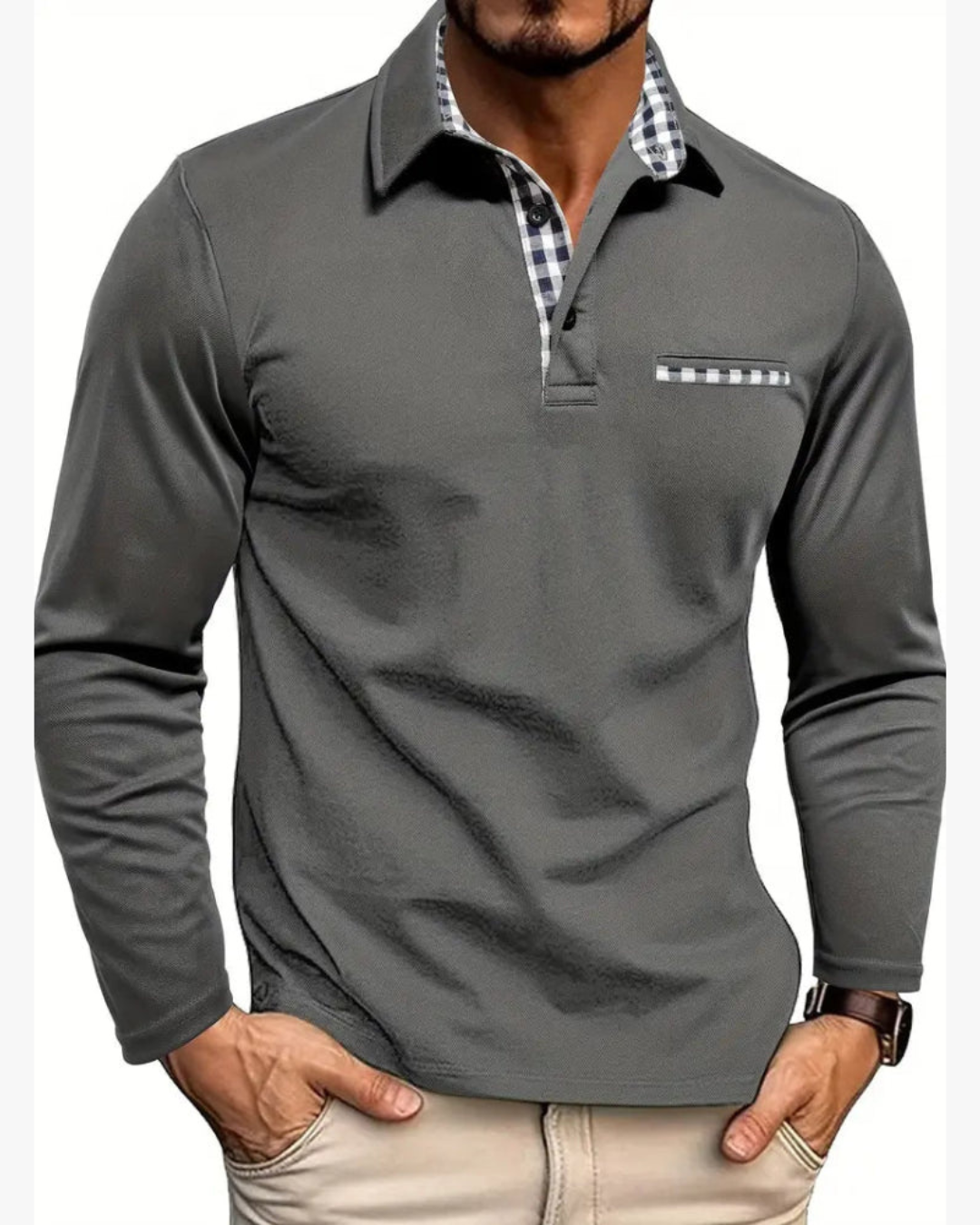 Long-Sleeve Polo