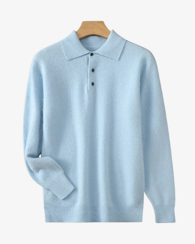 Larry Long-Sleeved Cashmere Polo Shirt