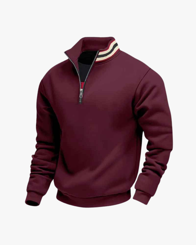 Miles Striped Quarter-Zip Pullover