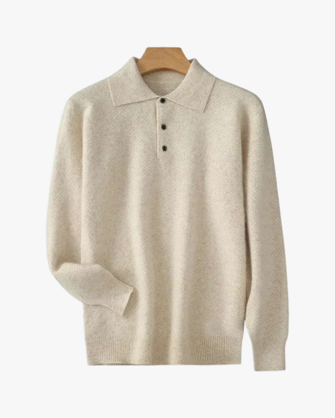 Larry Long-Sleeved Cashmere Polo Shirt
