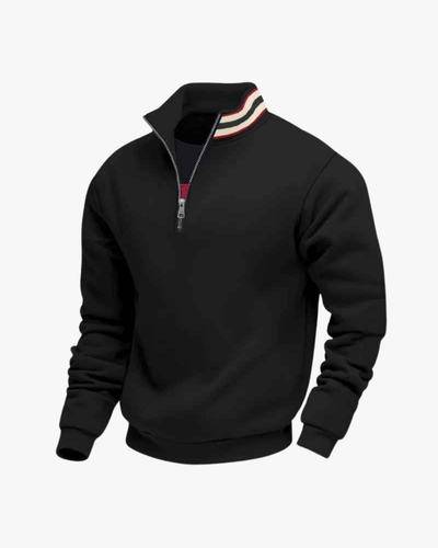 Miles Striped Quarter-Zip Pullover