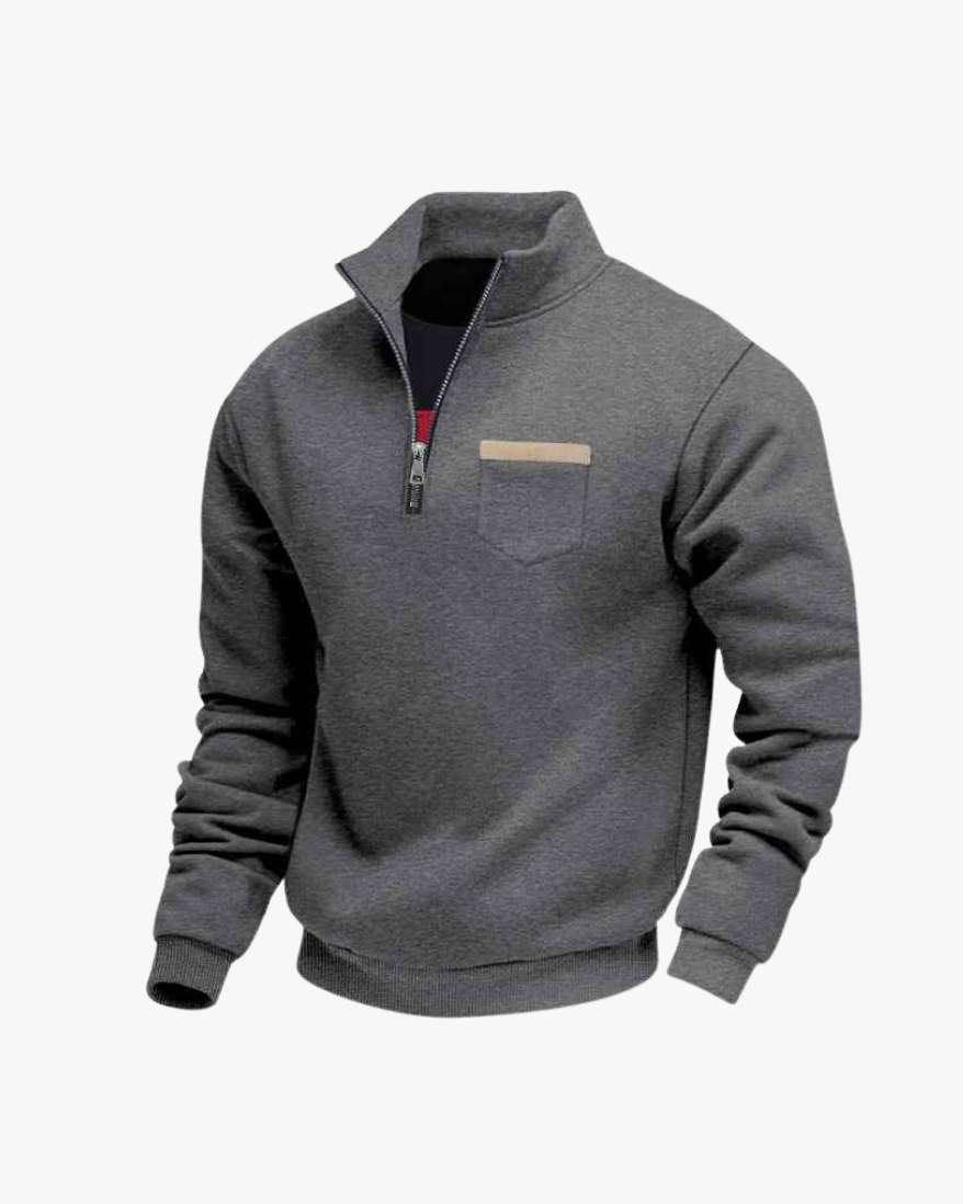Maurice Pocket Quarter-Zip Sweater