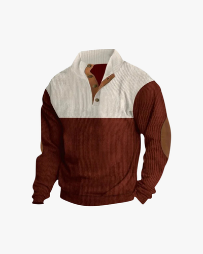 Trevor High Collar Corduroy Retro Pullover