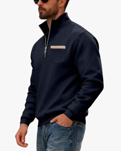 Maurice Pocket Quarter-Zip Sweater