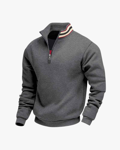 Miles Striped Quarter-Zip Pullover