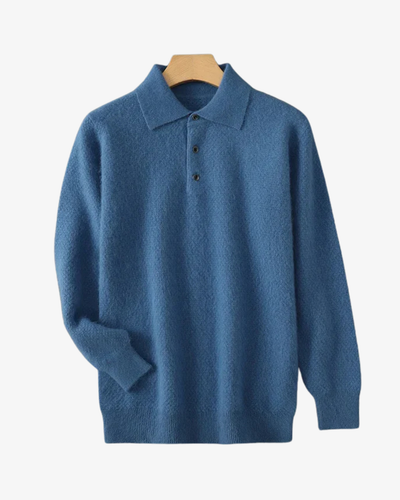 Larry Long-Sleeved Cashmere Polo Shirt