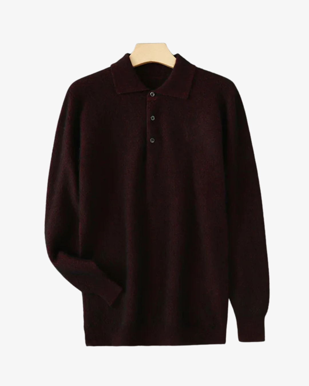 Larry Long-Sleeved Cashmere Polo Shirt