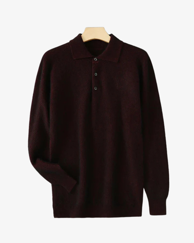 Larry Long-Sleeved Cashmere Polo Shirt