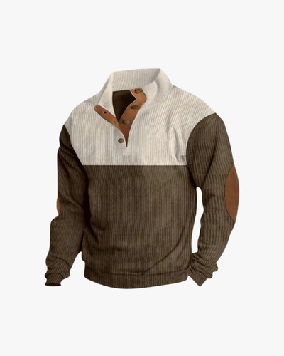 Trevor High Collar Corduroy Retro Pullover