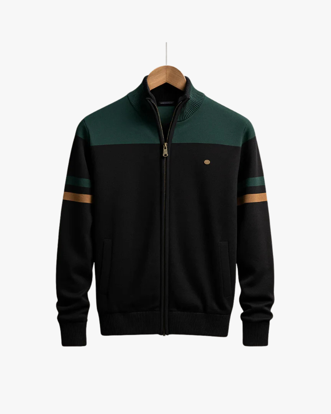 Troy Color Block Full-Zip Cotton Sweatshirt